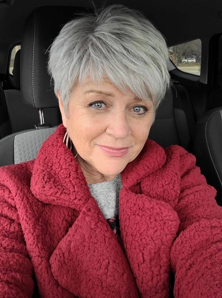 Side-Swept Bangs with Pixie Cut