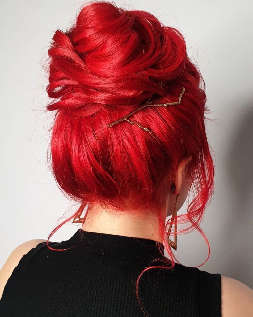 Red Braided Updo