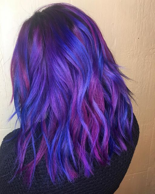 Neon Purple Hair Balayage